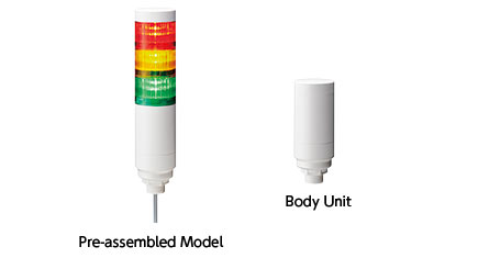 Columna de señalización LED de 60 mm con conector M12 LR6-WC