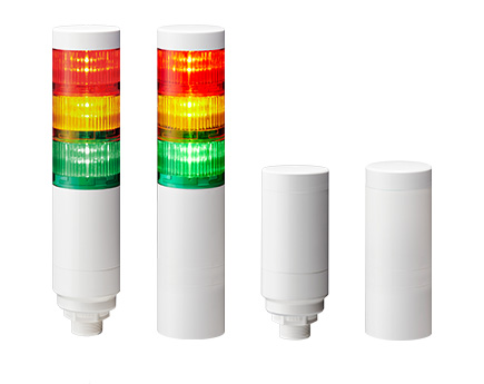 Torres de señalización LED de Φ60mm con conector M12, con grado de protección IP67/IP69K LR6+FB295