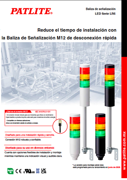 Torreta de Señalización <br>M12 de desconexión rápida<br>LED Serie LR6