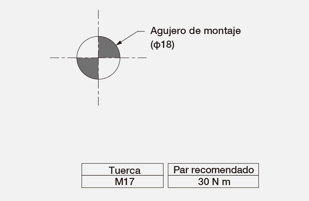 Dibujo Dimensional de Montaje (Unidades: mm)