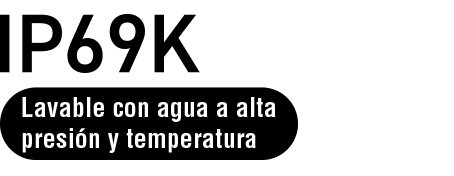 Lavable con agua a alta presión y temperatura