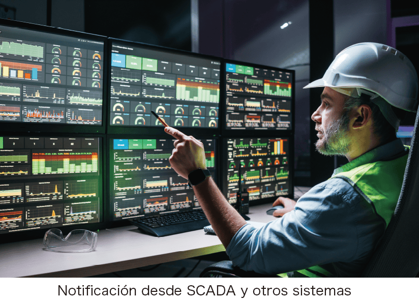 Notificación desde SCADA y otros sistemas